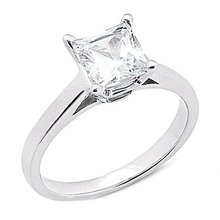 Princess cut 2.01 ct. DIAMOND RING G SI1 diamond gold