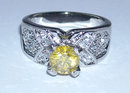 2.75 carats FANCY YELLOW CANARY DIAMOND engagement ring