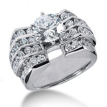 Mens diamonds ring 3.51 cts. gold engagement ring new