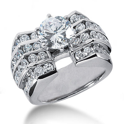 Mens diamonds ring 3.51 cts. gold engagement ring new
