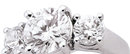 3.01 CARAT three stone diamond ring PLATINUM F/G VS1