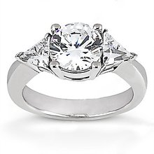 2.25 Ct. Diamonds three stone wedding ring white gold