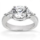2.25 Ct. Diamonds three stone wedding ring white gold