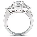 2.25 Ct. Diamonds three stone wedding ring white gold