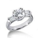 2.50 carat Round diamonds engagement ring gold new