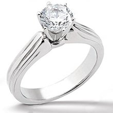 Diamond F VS1 solitaire gold wedding ring 2.01 carats