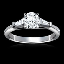 2.25 carat diamonds 3-stone engagement ring gold new