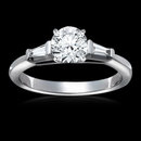 2.25 carat diamonds 3-stone engagement ring gold new