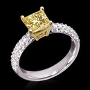 3.01 cts. Yellow canary diamonds engagement ring gold