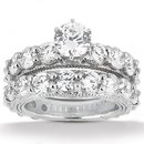 F VS1 diamonds 3.75 carat engagement ring diamond band