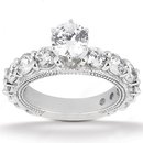 F VS1 diamonds 3.75 carat engagement ring diamond band