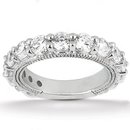 F VS1 diamonds 3.75 carat engagement ring diamond band