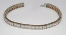 16.57 ct PRINCESS DIAMOND TENNIS BRACELET WG CUSTOMIZED