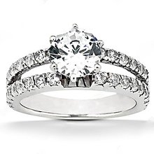 2.5 Carat diamonds F VVS1 engagement ring prong setting
