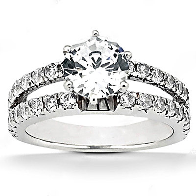 2.5 Carat diamonds F VVS1 engagement ring prong setting