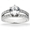 2.5 Carat diamonds F VVS1 engagement ring prong setting