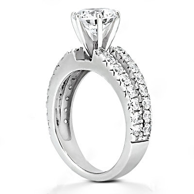 2.5 Carat diamonds F VVS1 engagement ring prong setting