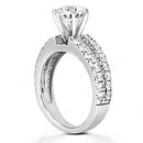 2.5 Carat diamonds F VVS1 engagement ring prong setting