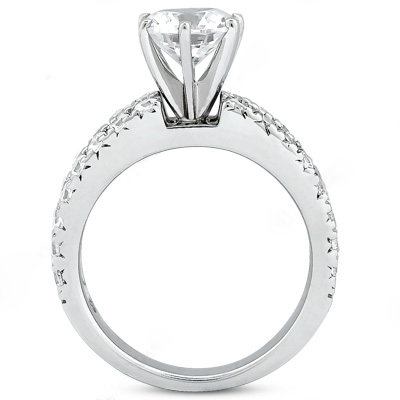 2.5 Carat diamonds F VVS1 engagement ring prong setting
