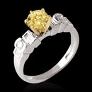 2.25 ct. yellow canary diamonds engagement ring 6 prong