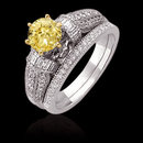 2.75 ct yellow canary diamonds engagement ring band set