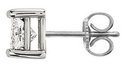 Single 1.50 ct. E VVS1 diamond stud men earring gold