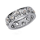 6.60 Ct. Diamond ring eternity wedding band gold F VS1