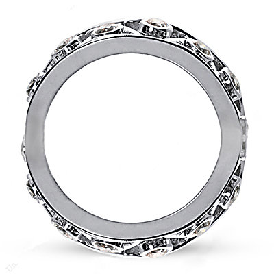 6.60 Ct. Diamond ring eternity wedding band gold F VS1