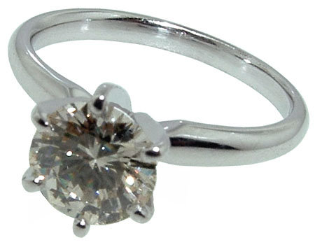 1.75 carat diamond solitaire engagement ring