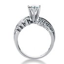 Diamonds solitaire ring with accents 3 carat diamonds