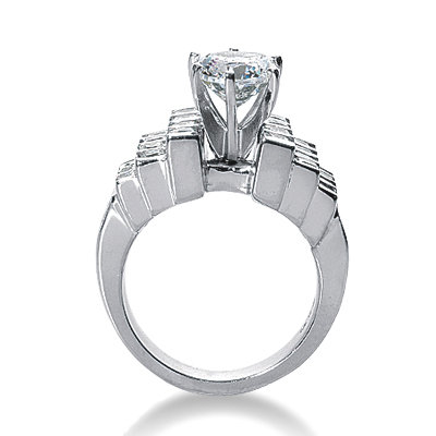 F VVS1 diamonds engagement ring 3.51 carat diamond gold