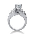 F VVS1 diamonds engagement ring 3.51 carat diamond gold