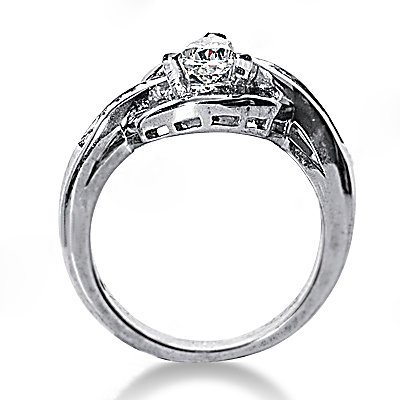 3.51 Ct. pear cut engagement ring gold diamonds F VVS1