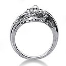 3.51 Ct. pear cut engagement ring gold diamonds F VVS1