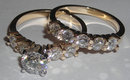 3.76 carat diamond engagement ring band set yellow gold