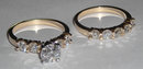 3.76 carat diamond engagement ring band set yellow gold
