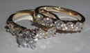 3.76 carat diamond engagement ring band set yellow gold