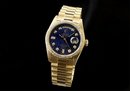 Rolex President 18K solid gold mens watch blue dial