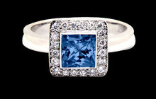 2.80 carat blue white diamonds engagement ring gold new