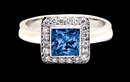 2.80 carat blue white diamonds engagement ring gold new