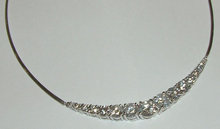 6.4 carats graduated diamonds necklace LARGE DIAMOND