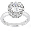 Big diamond engagement ring F VVS1 diamonds 2.61 ct.