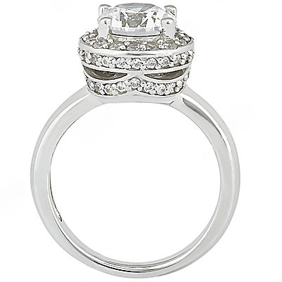 Big diamond engagement ring F VVS1 diamonds 2.61 ct.