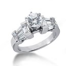 3.50 carats diamonds engagement ring white gold new