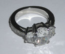 3.51 carats white gold OVAL DIAMOND engagement ring