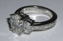 3.51 carats white gold OVAL DIAMOND engagement ring