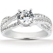 2.45 Ct. Diamond solitaire ring with accents gold new