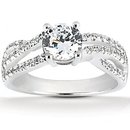2.45 Ct. Diamond solitaire ring with accents gold new