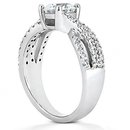 2.45 Ct. Diamond solitaire ring with accents gold new