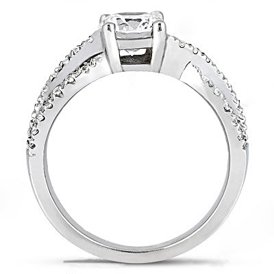 2.45 Ct. Diamond solitaire ring with accents gold new